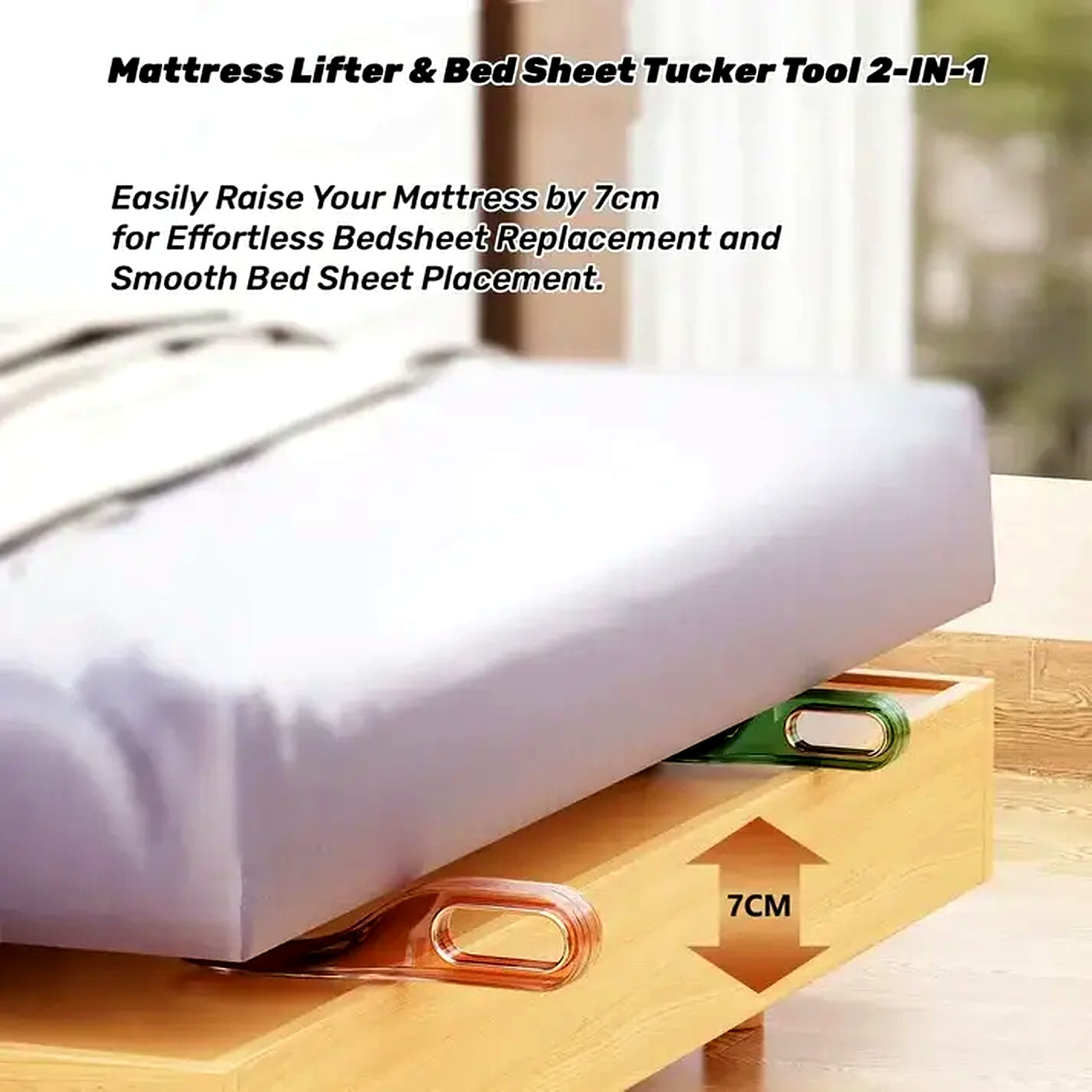 2 in 1 Mattress Lifter & Bed sheet Tucker Tool (Pack of 2)