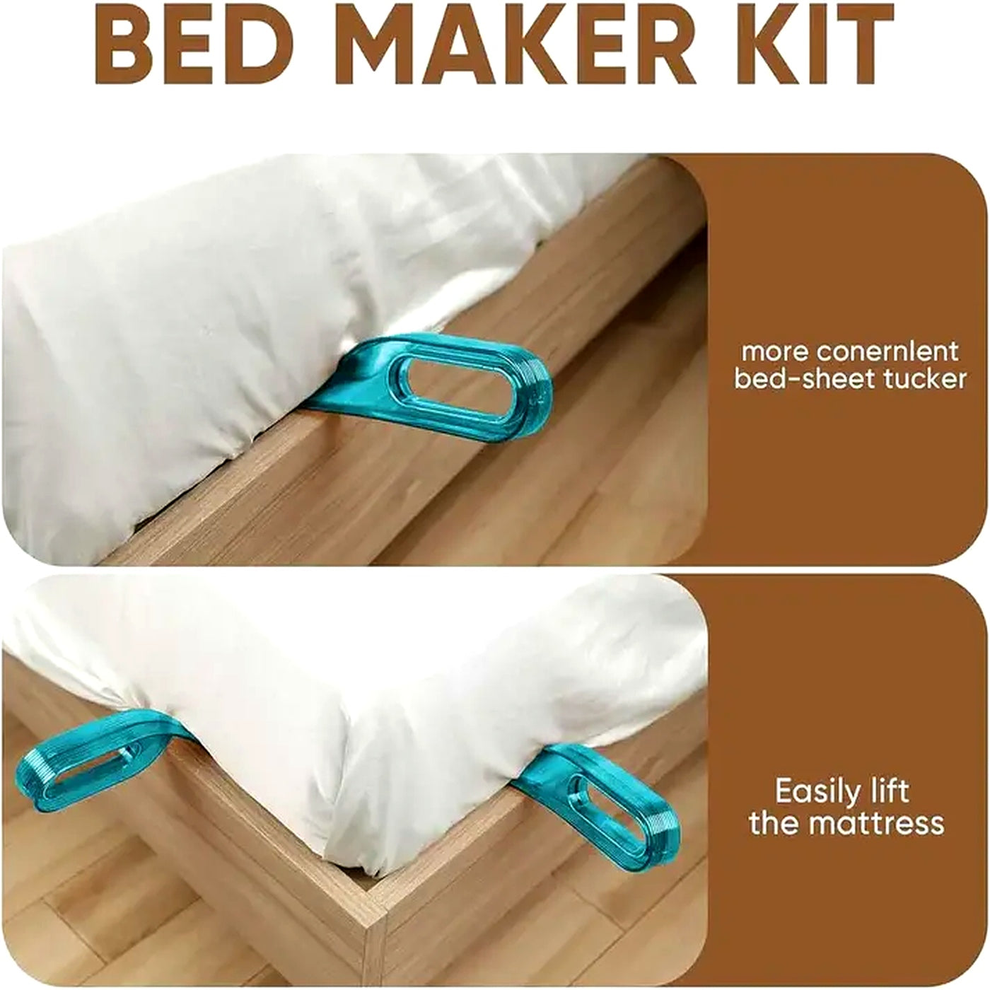 2 in 1 Mattress Lifter & Bed sheet Tucker Tool (Pack of 2)