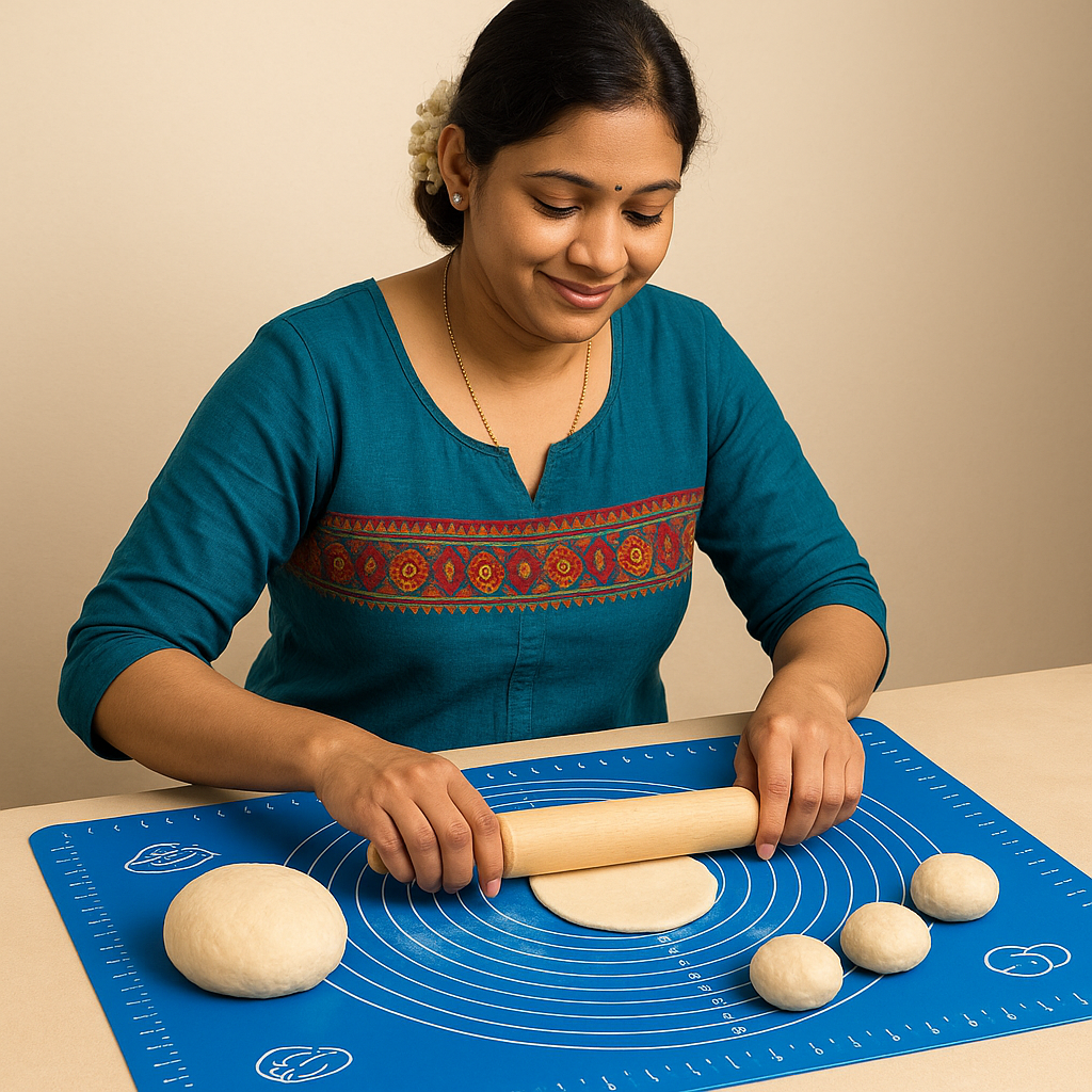 🫓 RotiMaster Premium Non-Slip Silicone Roti Rolling Mat